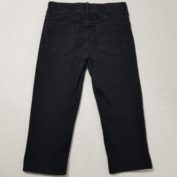Apt 9 Jeans Womens Size 8P Black Tummy Control Capri Wash High Rise - Picture 2 of 9